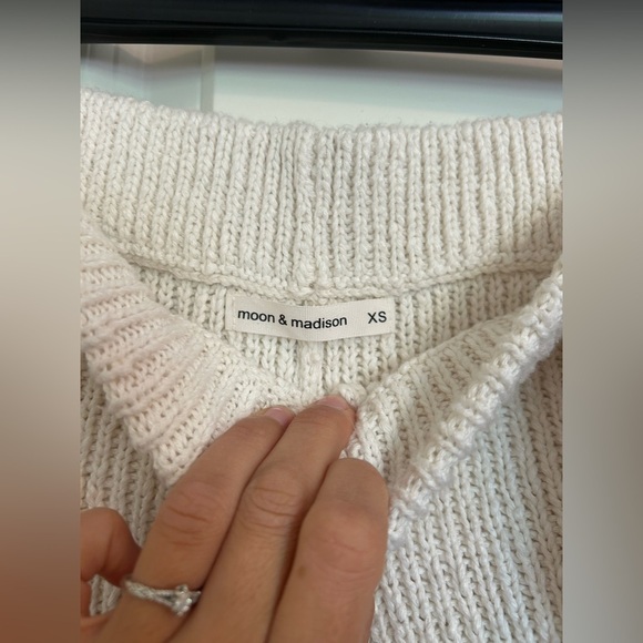 Moon & Madison Cream Knit Cardigan and shorts matching set - Picture 7 of 7